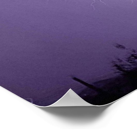 Blitzschlag hinter den Vulture Mountains Poster (Ecke)