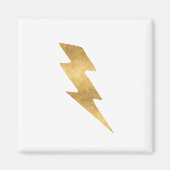 Blitzschlag in metallischem Gold Magnet (Vorne)