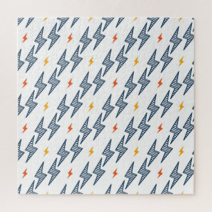Blitzschlag-Kritzeleien Nahtloser Blitz Puzzle