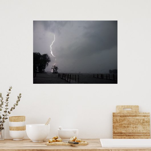 Blitzschlag - Kunstfotografie Poster (Küche)