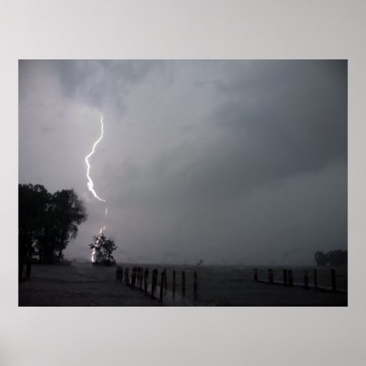 Blitzschlag - Kunstfotografie Poster (Vorne)