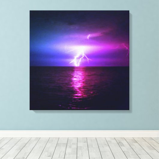 Blitzschlag Leinwanddruck (Insitu (Holzboden))
