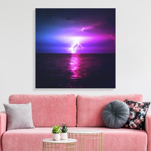 Blitzschlag Leinwanddruck (Insitu (Wohnzimmer))