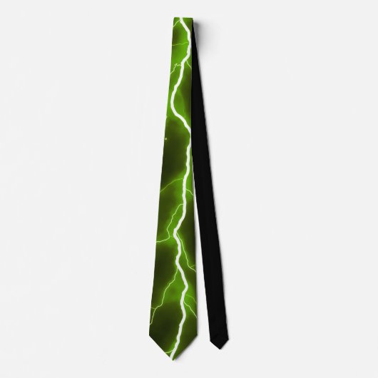 Blitzschlag - Neon Green Neck Tie Krawatte (Vorderseite)
