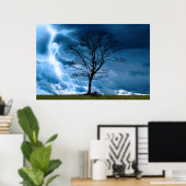 Blitzschlag Poster (Heimbüro)