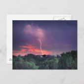 Blitzschlag Postkarte (Vorne/Hinten)