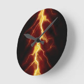 Blitzschlag Runde Wanduhr (Winkel)