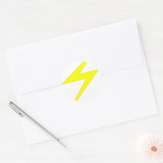 Blitzschlag Runder Aufkleber (Umschlag)
