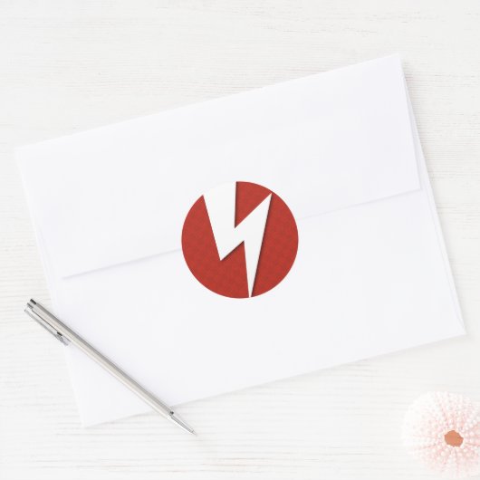 Blitzschlag Runder Aufkleber (Umschlag)