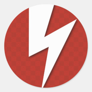 Blitzschlag Runder Aufkleber