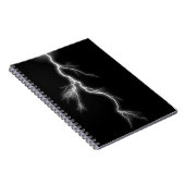 Blitzschlag, schwarzer Himmel Notizblock (Rechte Seite)