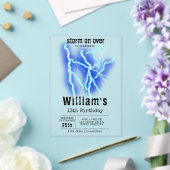 Blitzschlag-Strom-Gewitter Geburtstag Acryleinladungen (In Situ (Hochzeit))