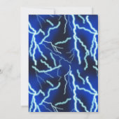 Blitzschlag-Strom-Gewitter Geburtstag Einladung (Rückseite)