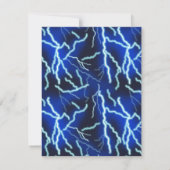 Blitzschlag-Strom-Gewitter-Nacht-Himmel Dankeskarte (Rückseite)