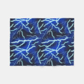 Blitzschlag-Strom-Gewitter-Nacht-Himmel Fleecedecke (Vorderseite (Horizontal))