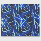 Blitzschlag-Strom-Gewitter-Nacht-Himmel Geschenkpapier (Flach)