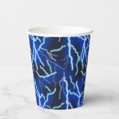 Blitzschlag-Strom-Gewitter-Nacht-Himmel Pappbecher (Rückseite)