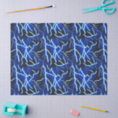 Blitzschlag-Strom-Gewitter-Nacht-Himmel Seidenpapier (Basteln)