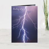 Blitzschlag Sturm Denken Sie an Sie Karte (Vorderseite)