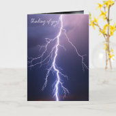 Blitzschlag Sturm Denken Sie an Sie Karte (Gelbe Blume)