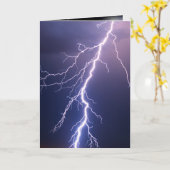 Blitzschlag Sturm Denken Sie an Sie Karte (Gelbe Blume)