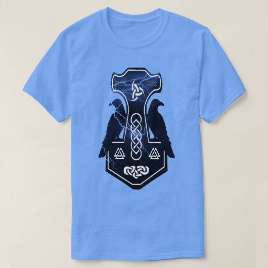 Blitzschlag Thors Hammer T-Shirt (Design vorne)