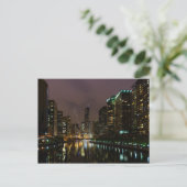 Blitzschlag über dem Fluss Chicago Postkarte (Stehend Vorderseite)