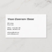 Blitzschlag - Visitenkarten Visitenkarte (Rückseite)