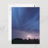 Blitzschlag während Gewitter Postkarte (Vorne/Hinten)