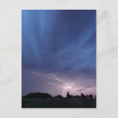Blitzschlag während Gewitter Postkarte (Vorderseite)