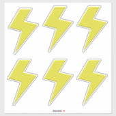 Blitzschlag x 6 aufkleber (Blatt)