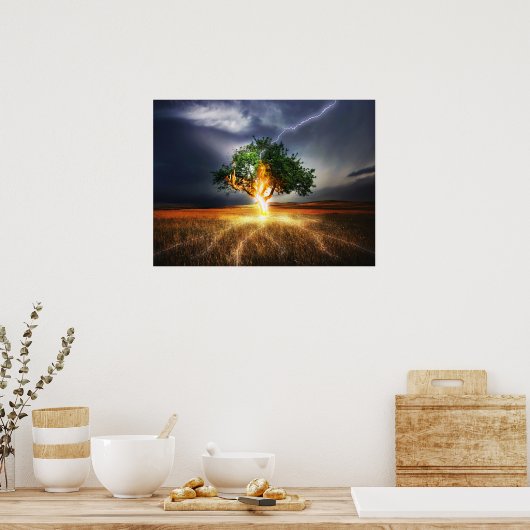 Blitzschlagbaum Poster (Küche)