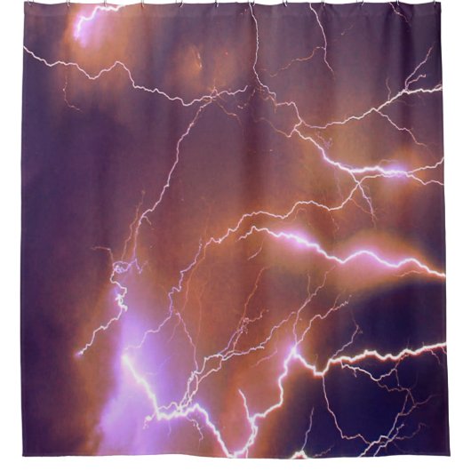 Blitzschläge Duschvorhang (Vorderseite)