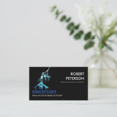 Blitzschlagender elektrischer Dach Visitenkarte (Stehend Vorderseite)