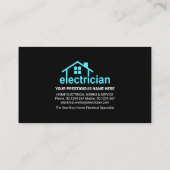 Blitzschlagender elektrischer Dach Visitenkarte (Rückseite)