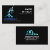 Blitzschlagender elektrischer Dach Visitenkarte (Vorne/Hinten)