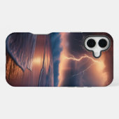 Blitzschlagstrand zwei iPhone hülle (Rückseite (Horizontal))
