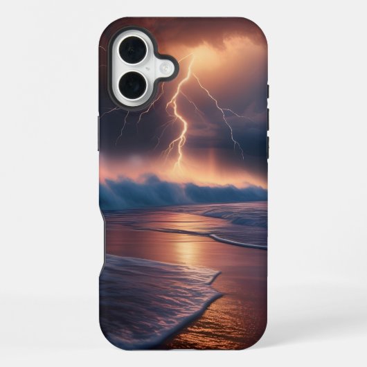 Blitzschlagstrand zwei iPhone hülle (Rückseite)