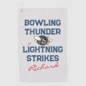Blitzschlagzähne Custom Unisex Bowling Handtuch (Vorderseite)