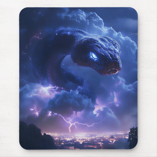 Blitzschlange über der Stadt Mousepad (Vorne)