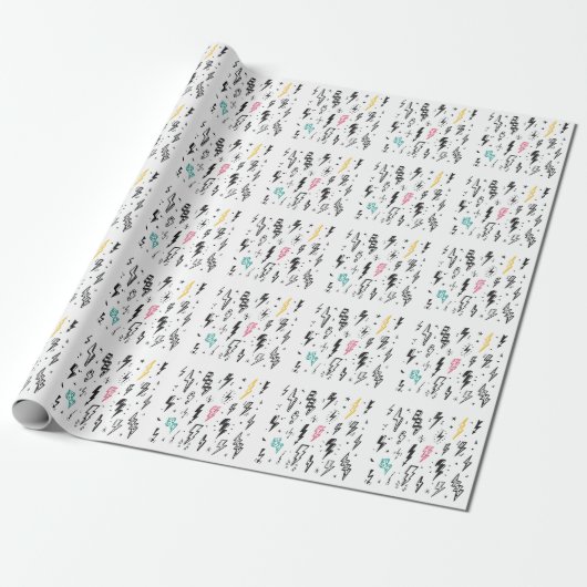Blitzschrauben, handgezeichnet Doodle-Set. Geschenkpapier (Ungerollt)