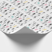 Blitzschrauben, handgezeichnet Doodle-Set. Geschenkpapier (Ecke)