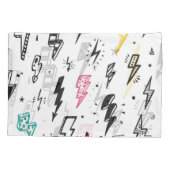 Blitzschrauben, handgezeichnet Doodle-Set. Kissenbezug (Rückseite)