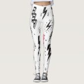 Blitzschrauben, handgezeichnet Doodle-Set. Leggings (Vorderseite)