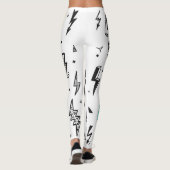 Blitzschrauben, handgezeichnet Doodle-Set. Leggings (Rückseite)