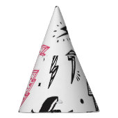 Blitzschrauben, handgezeichnet Doodle-Set. Partyhütchen (Rechts)