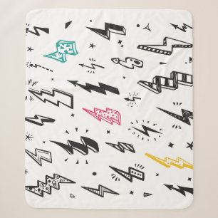 Blitzschrauben, handgezeichnet Doodle-Set. Sherpadecke
