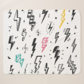 Blitzschrauben, handgezeichnet Doodle-Set. Sherpadecke (Vorderseite (Horizontal))