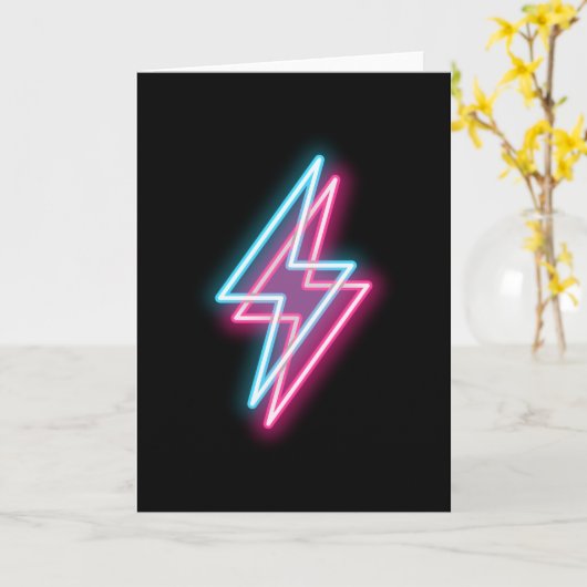 Blitzstrahl-Neon-Strom Karte (Gelbe Blume)