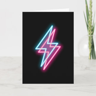 Blitzstrahl-Neon-Strom Karte